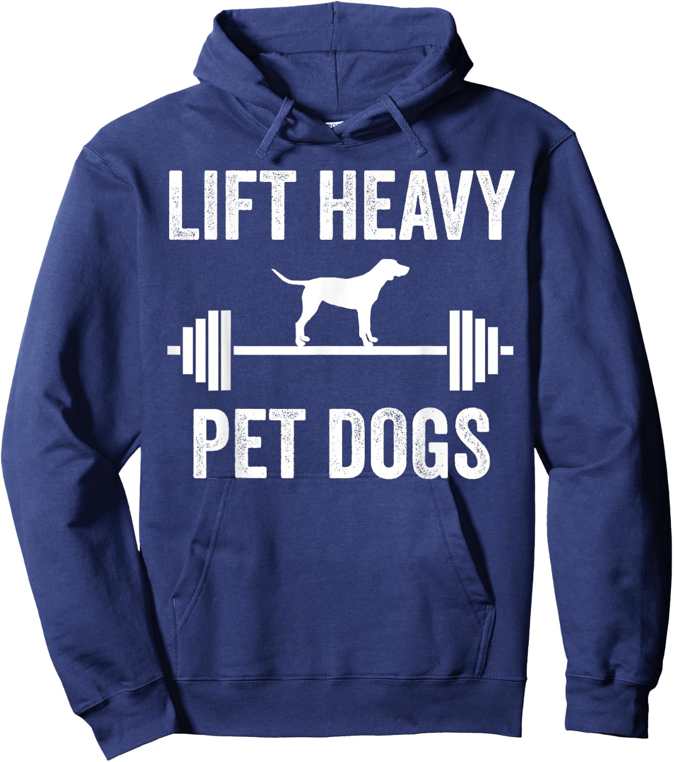 Lift Heavy Pet Dogs Funny Gym Workout Weight Lifter Hoodie - Hoodie | Navy