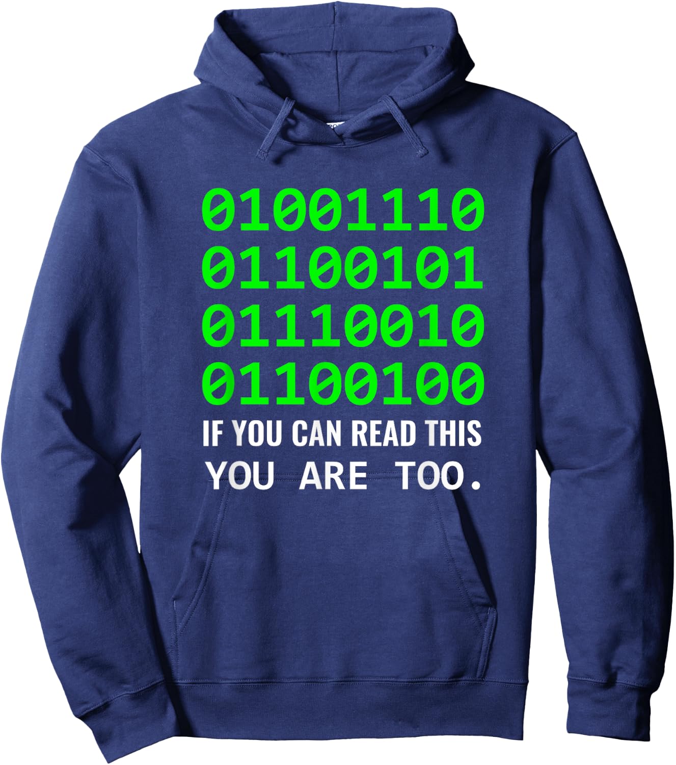 Nerd Computer Binary Code for Developer Geeks & Admins Hoodie - Hoodie | Navy