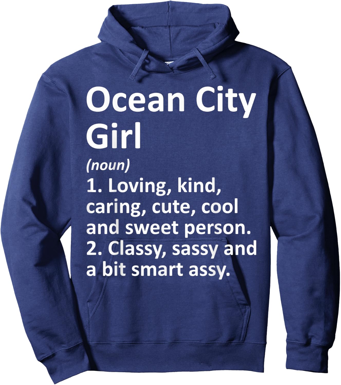 OCEAN CITY GIRL MD MARYLAND Funny City Home Roots Gift Hoodie - Hoodie | Navy