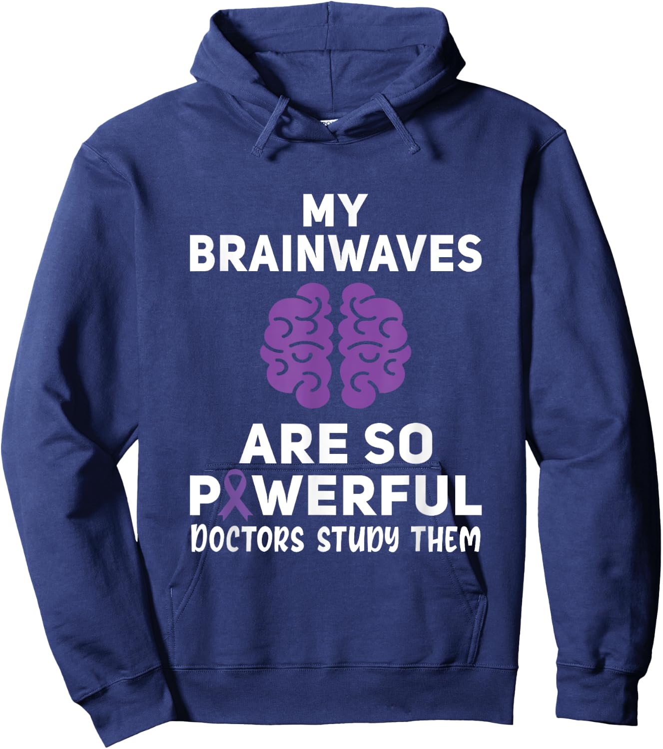 For purple Ribbon Warrior & Supporters - Epilepsy Awareness Hoodie - Hoodie | Navy