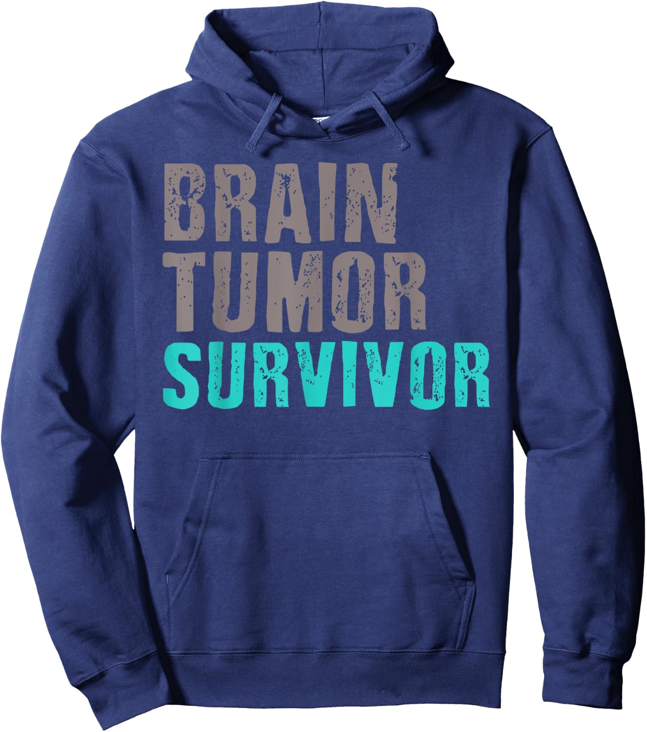 Brain Tumor Survivor T Shirts Cancer Awareness Surgery Hoodie - Hoodie | Navy