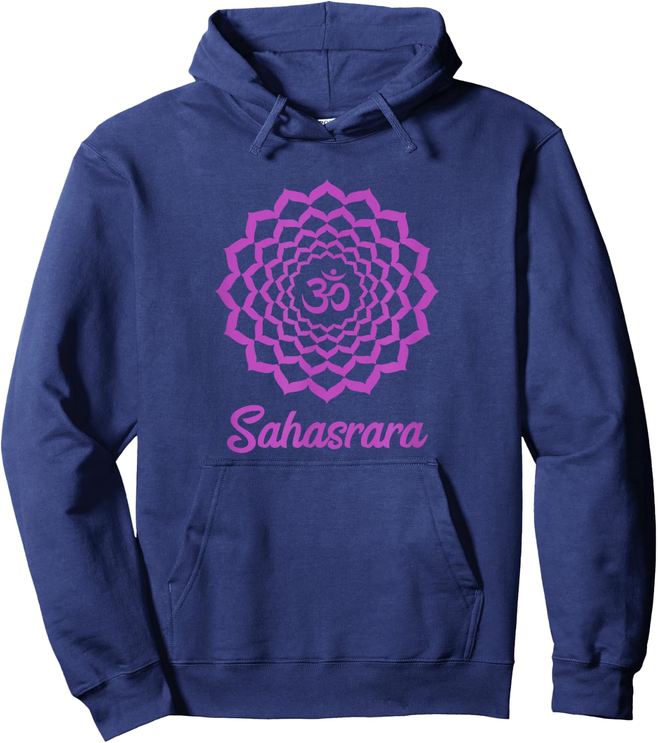 Crown Chakra Symbol Purple Sahasrara Yogi Yoga Hoodie - Hoodie | Navy