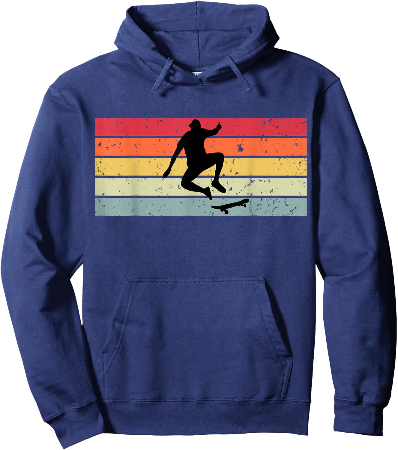 Skaters Having Fun Retro Sunset Skateboard Gift Teen Skaters Hoodie - Hoodie | Navy