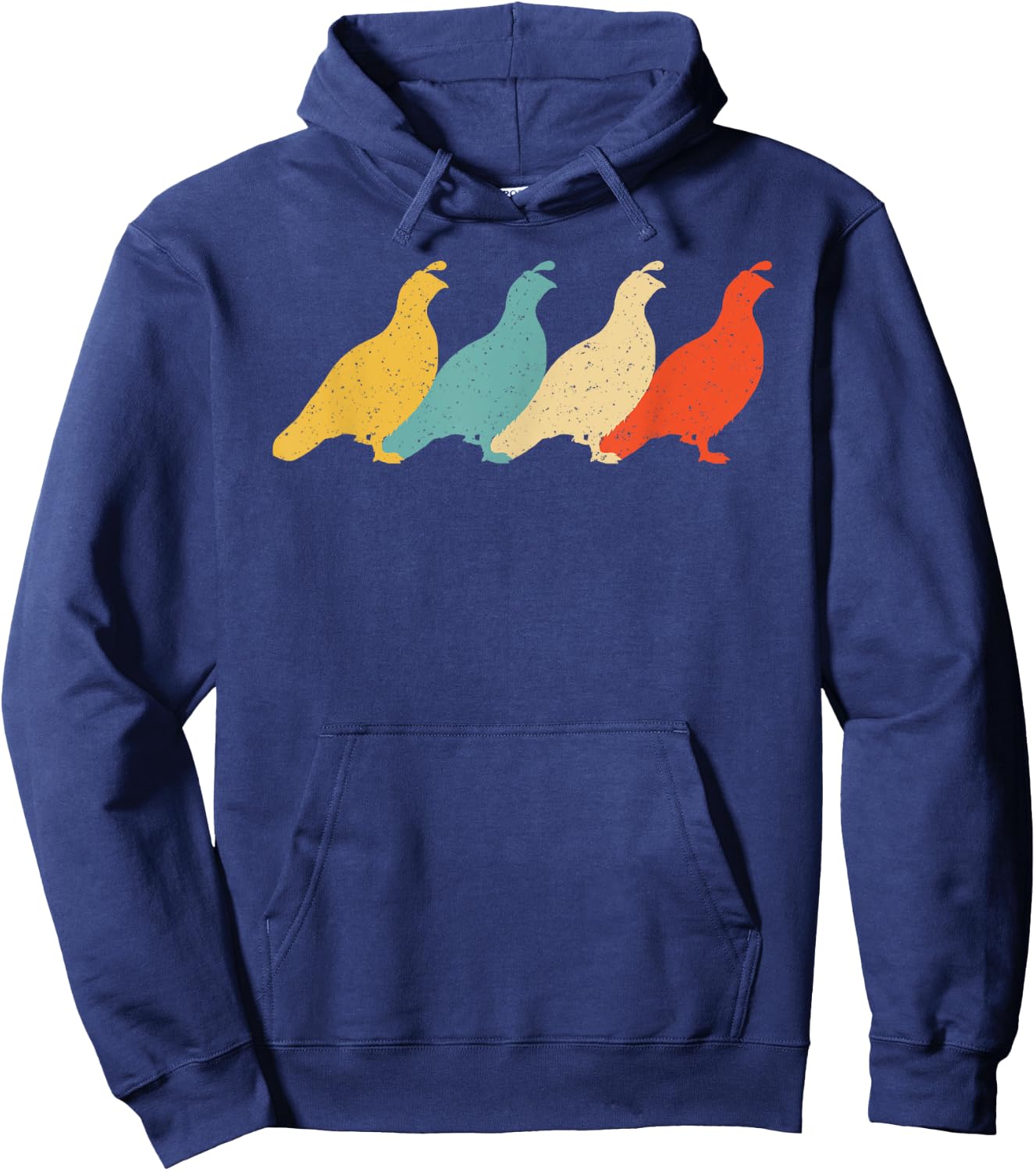 Partridge Vintage Retro Bird Quail Grouse Lover 60s 70s Gift Hoodie - Hoodie | Navy