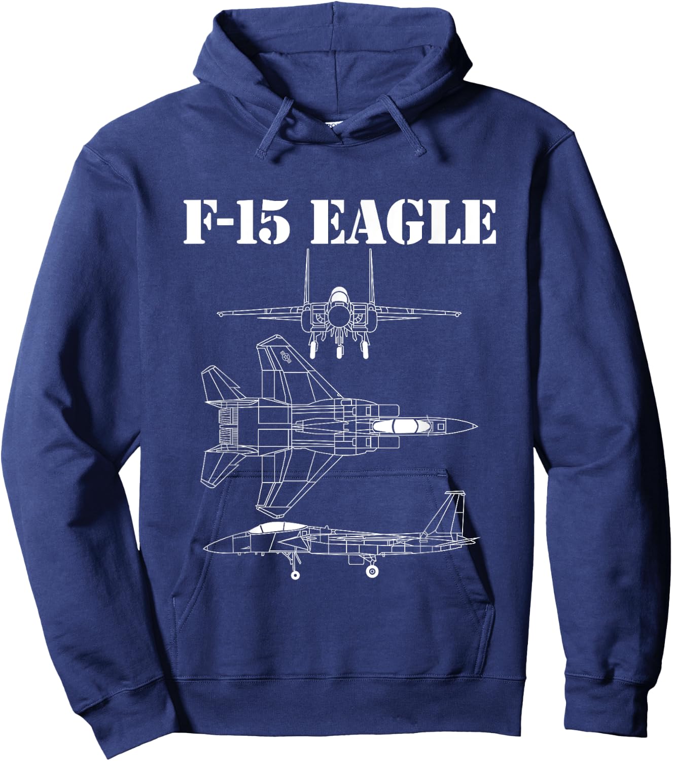 F-15 Eagle Fighter Jet Airplane Pilot Military Aircraft F15 Hoodie - Hoodie | Navy