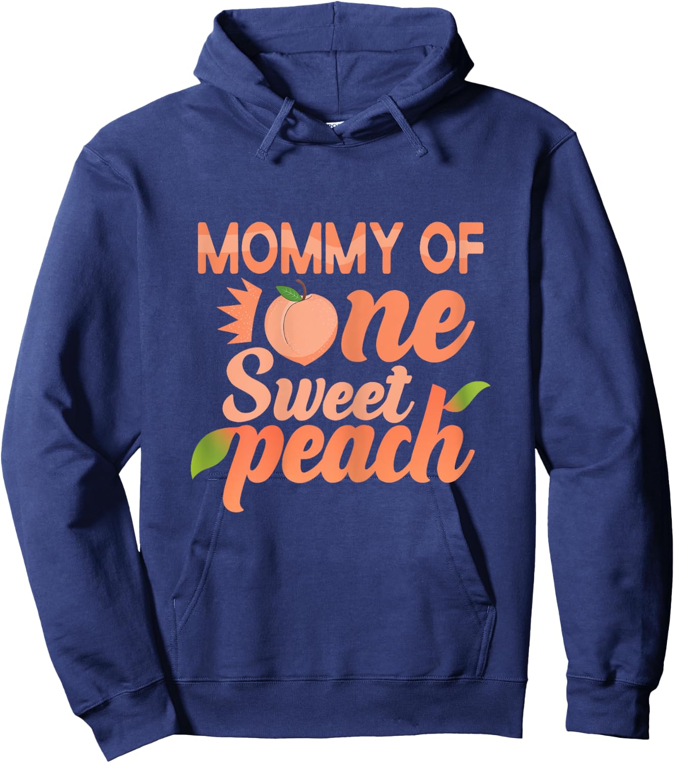 Mommy First Birthday One Sweet Peach Bday Family Matching Hoodie - Hoodie | Navy