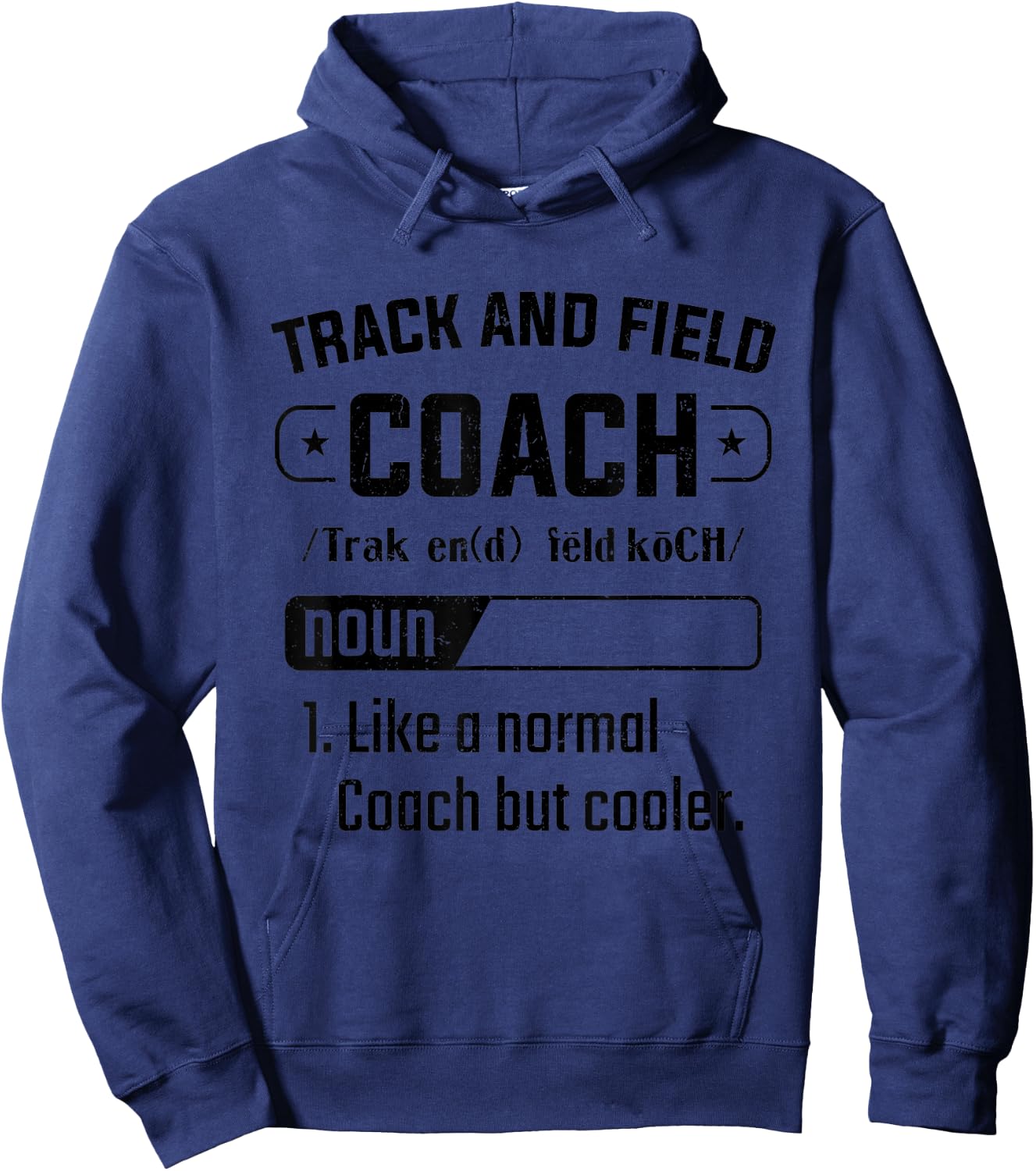 Track And Field Coach Definition Athletics Competition Hoodie - Hoodie | Navy