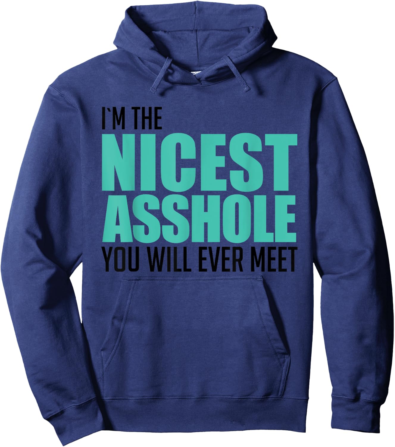 I'm The Nicest Asshole You'll Ever Meet Sarcastic Gift Hoodie - Hoodie | Navy