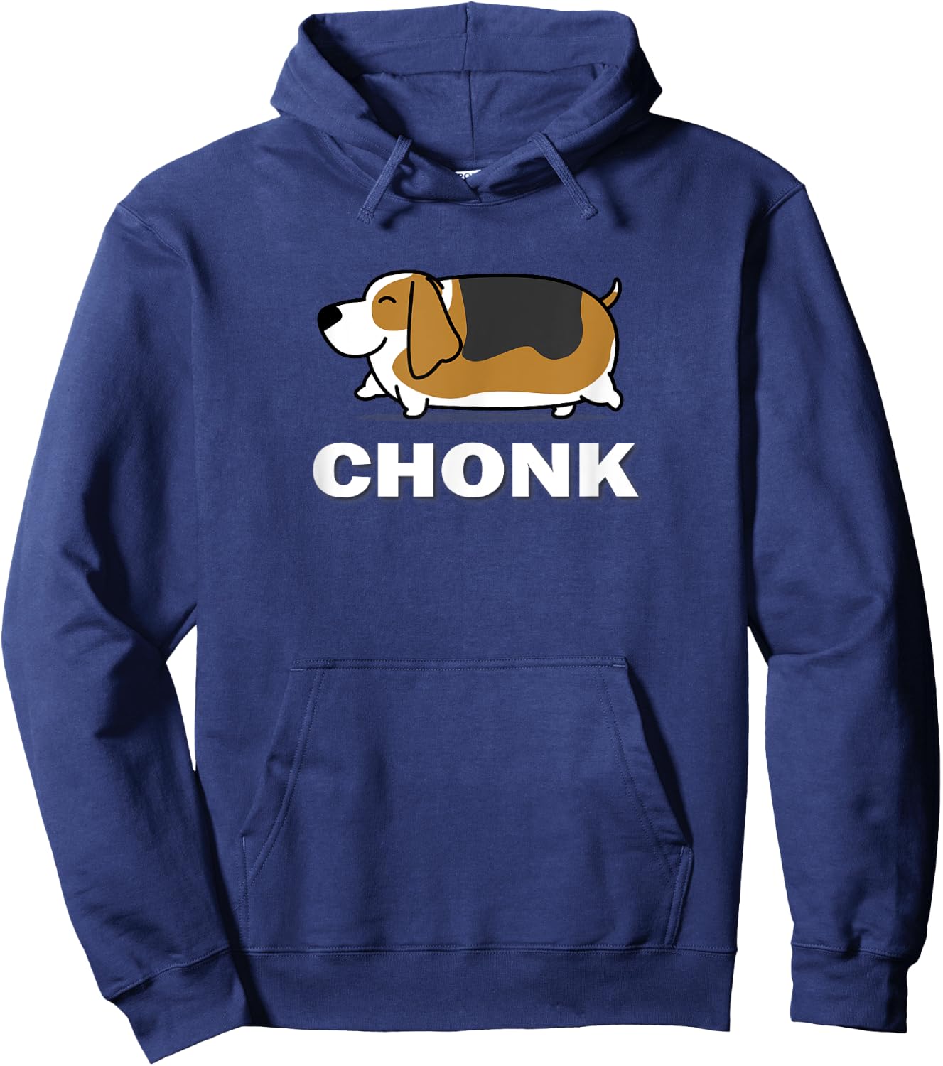 Kawaii Fat Chonk Chonky Kids Basset Hound Lover Hoodie - Hoodie | Navy