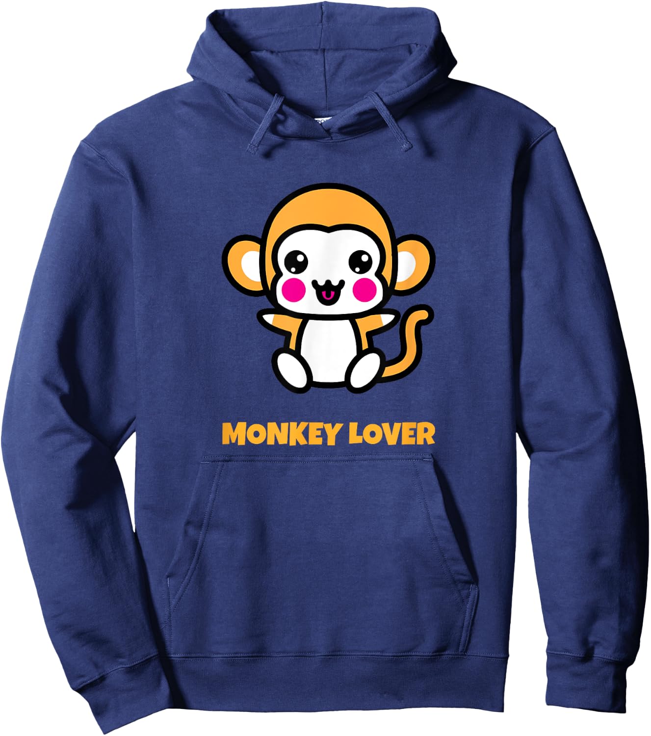 Cute Kawaii Monkey Anime Graphic Funny Animal Lover Hoodie - Hoodie | Navy