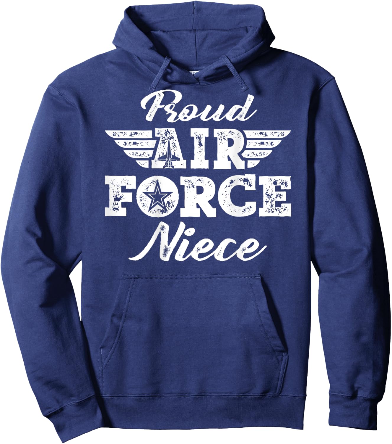 Proud US Air Force Niece - Wings Pride Military Family Gifts Hoodie - Hoodie | Navy
