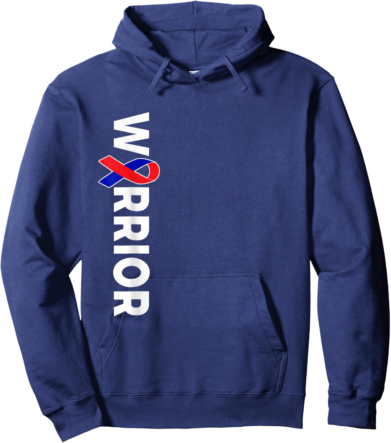 CHD Awareness Ribbon Warrior Congenital Heart Defect Hoodie - Hoodie | Navy