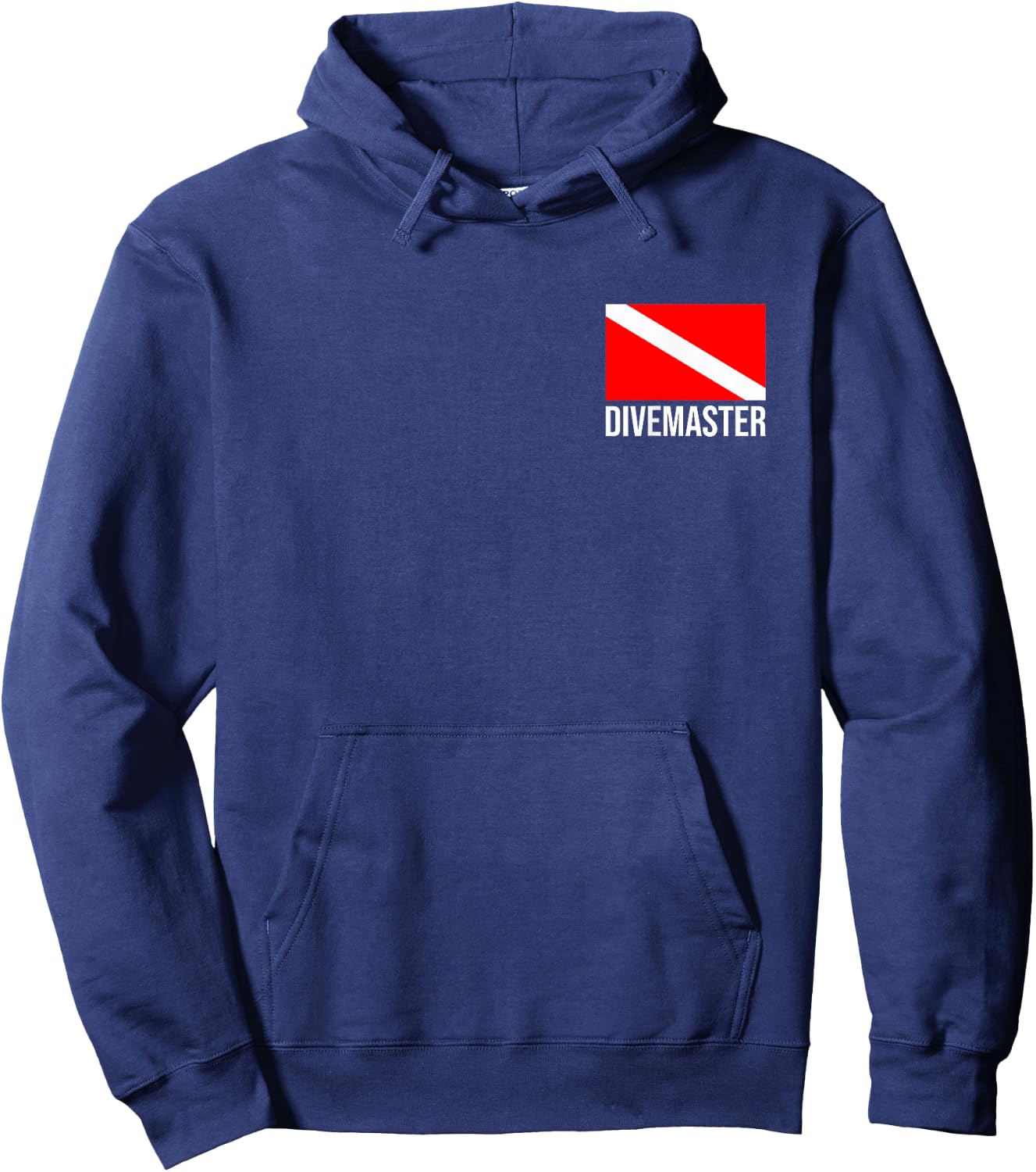 Scuba Flag Diver Down Flag Divemaster Hoodie - Hoodie | Navy