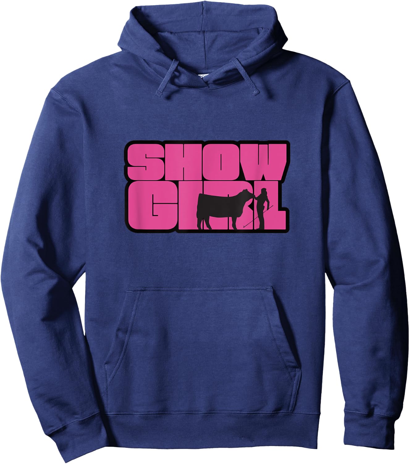 Show Girl - Fun Livestock Cattle Showing Hoodie - Hoodie | Navy