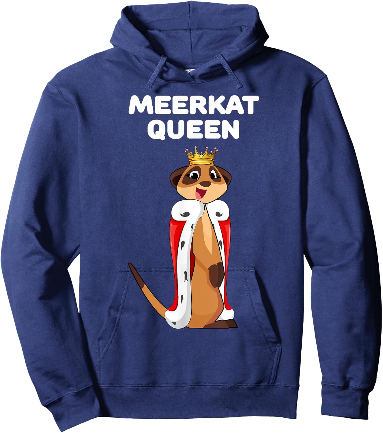 Meerkat Queen | Meerkat | Girls Meerkat Hoodie - Hoodie | Navy