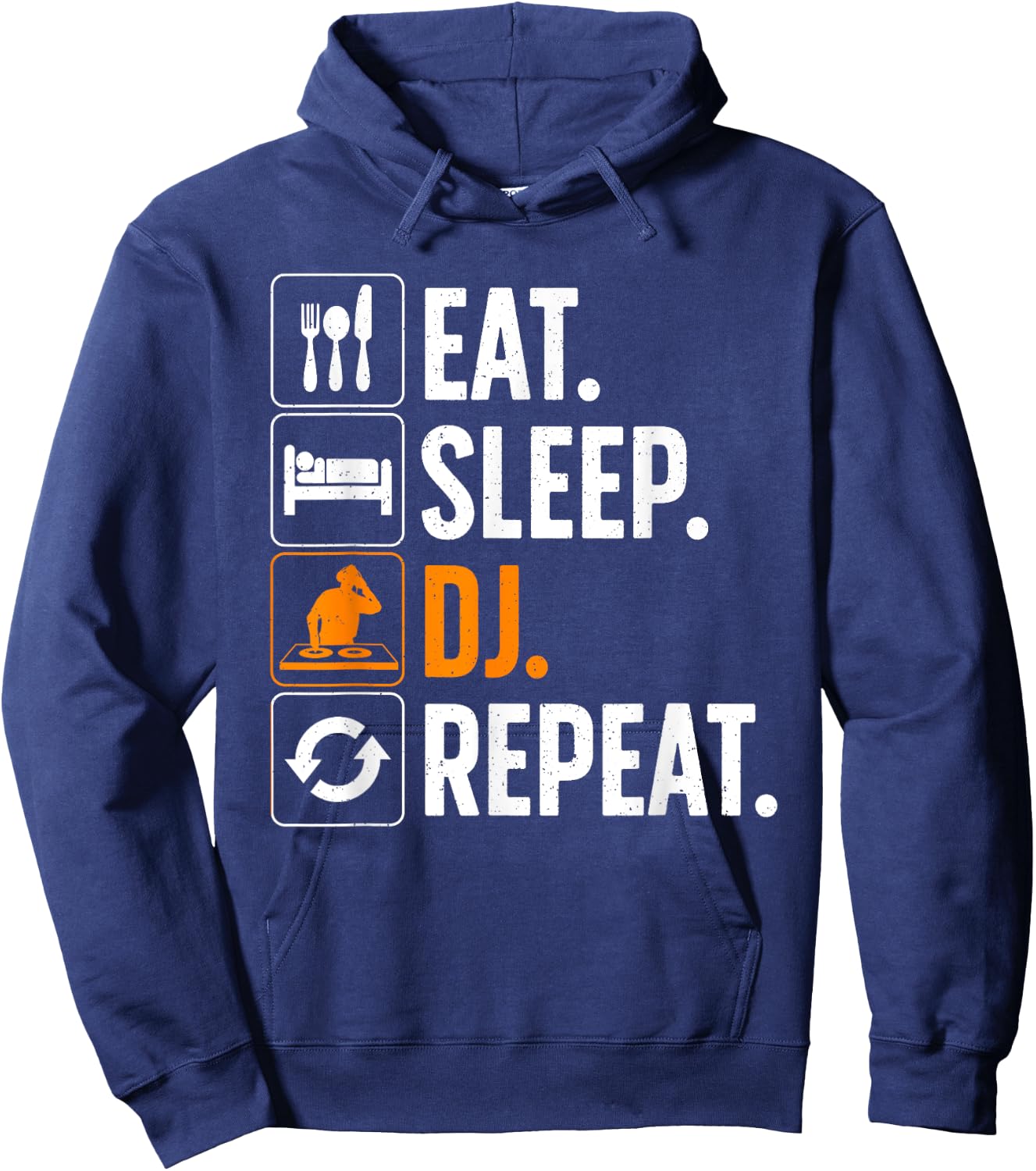 Cool DJ Women Disc Jockey Radio DJs Jazz Music Lover Hoodie - Hoodie | Navy