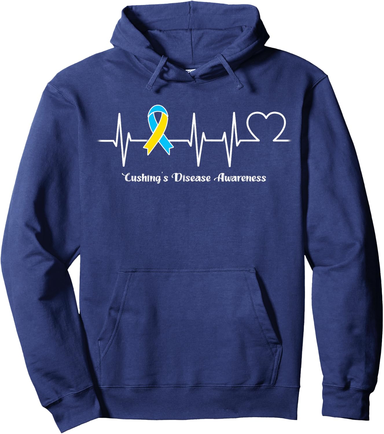 Heartbeat Cushing's Disease Warrior Hoodie - Hoodie | Navy