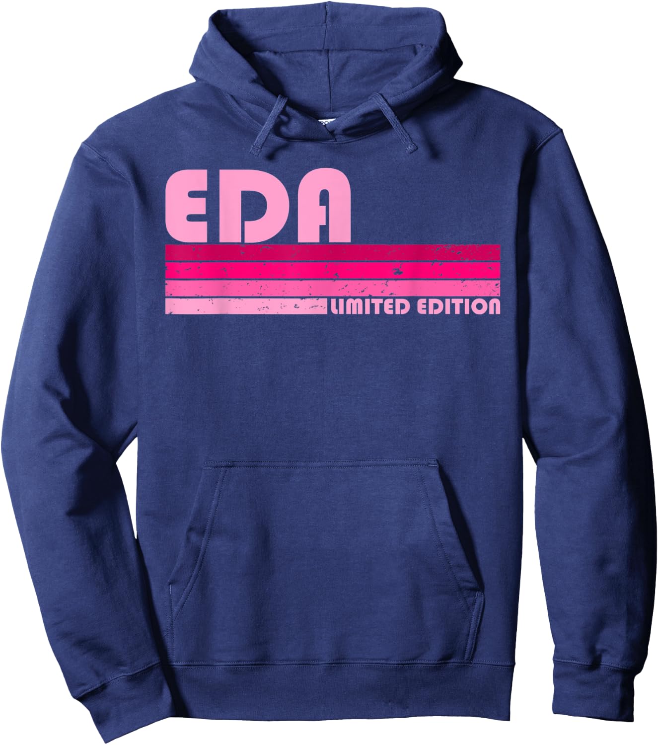 EDA Name Personalized Retro Vintage 80s 90s Birthday Hoodie - Hoodie | Navy