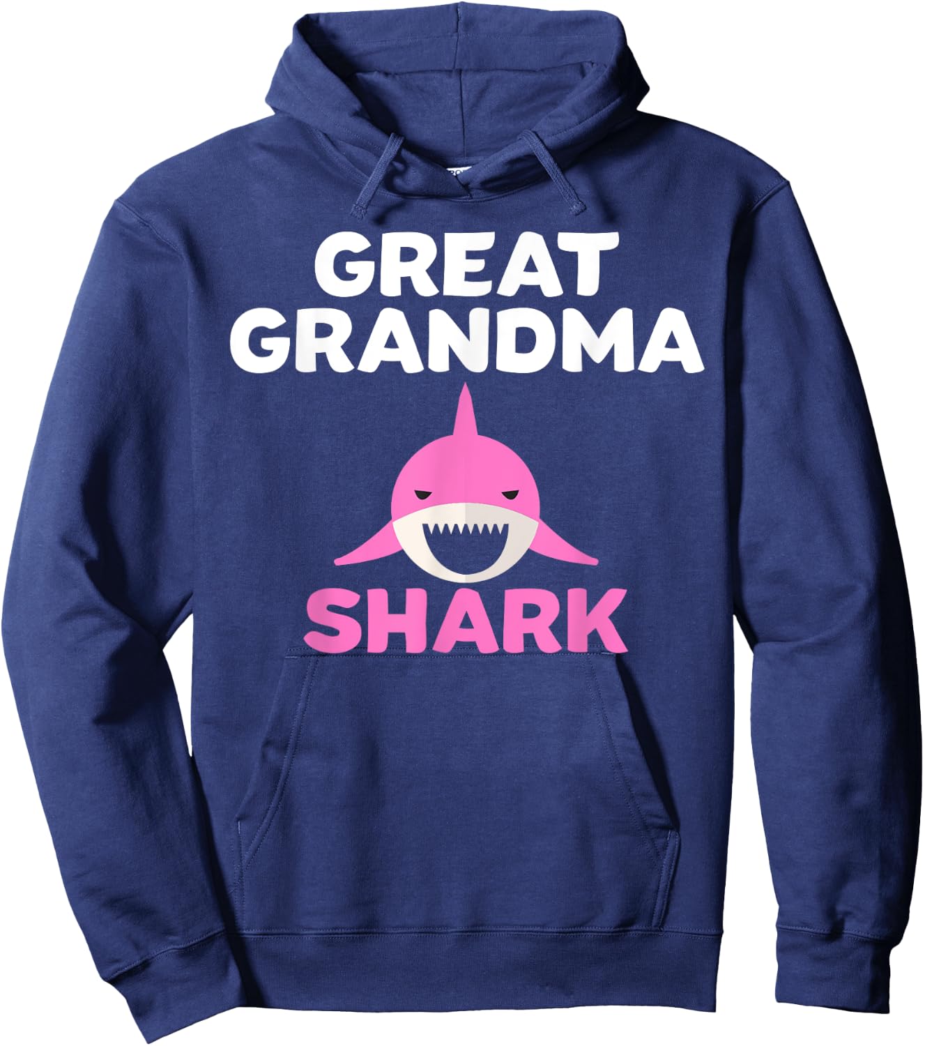 Great Grandma Shark Cute Grandmother Grandparent Gift Hoodie - Hoodie | Navy