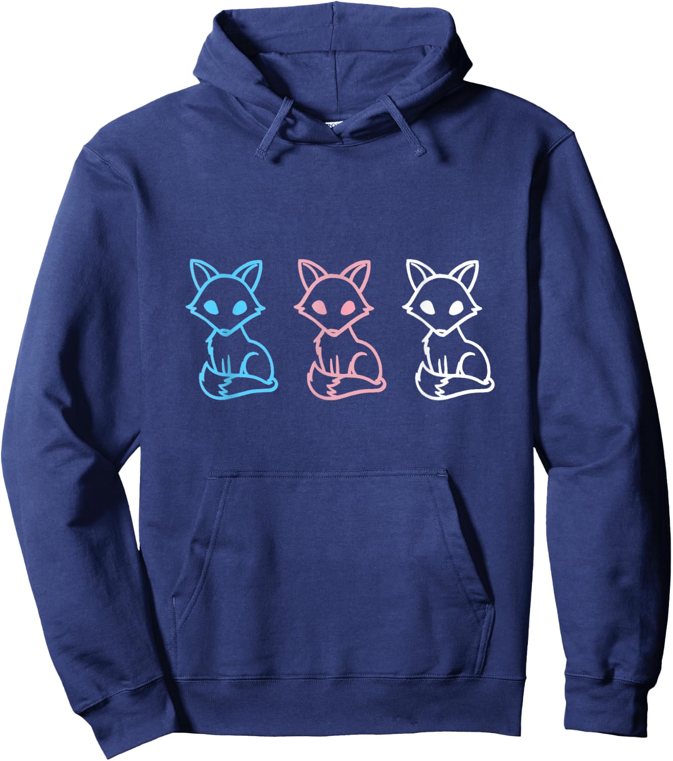 Transgender Pride Fox Hoodie - Hoodie | Navy