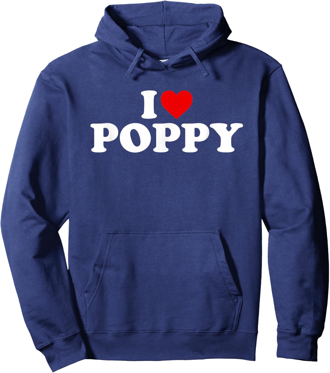 I Love Poppy Hoodie - Hoodie | Navy