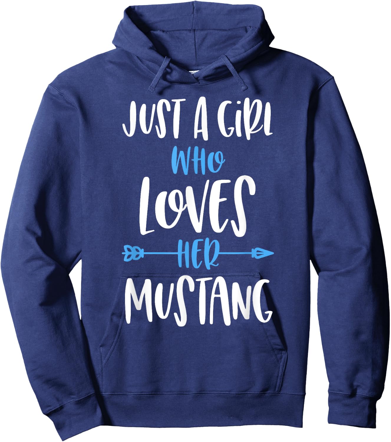 Just a Girl Who Loves Her Mustang Horse Hoodie - Hoodie | Navy