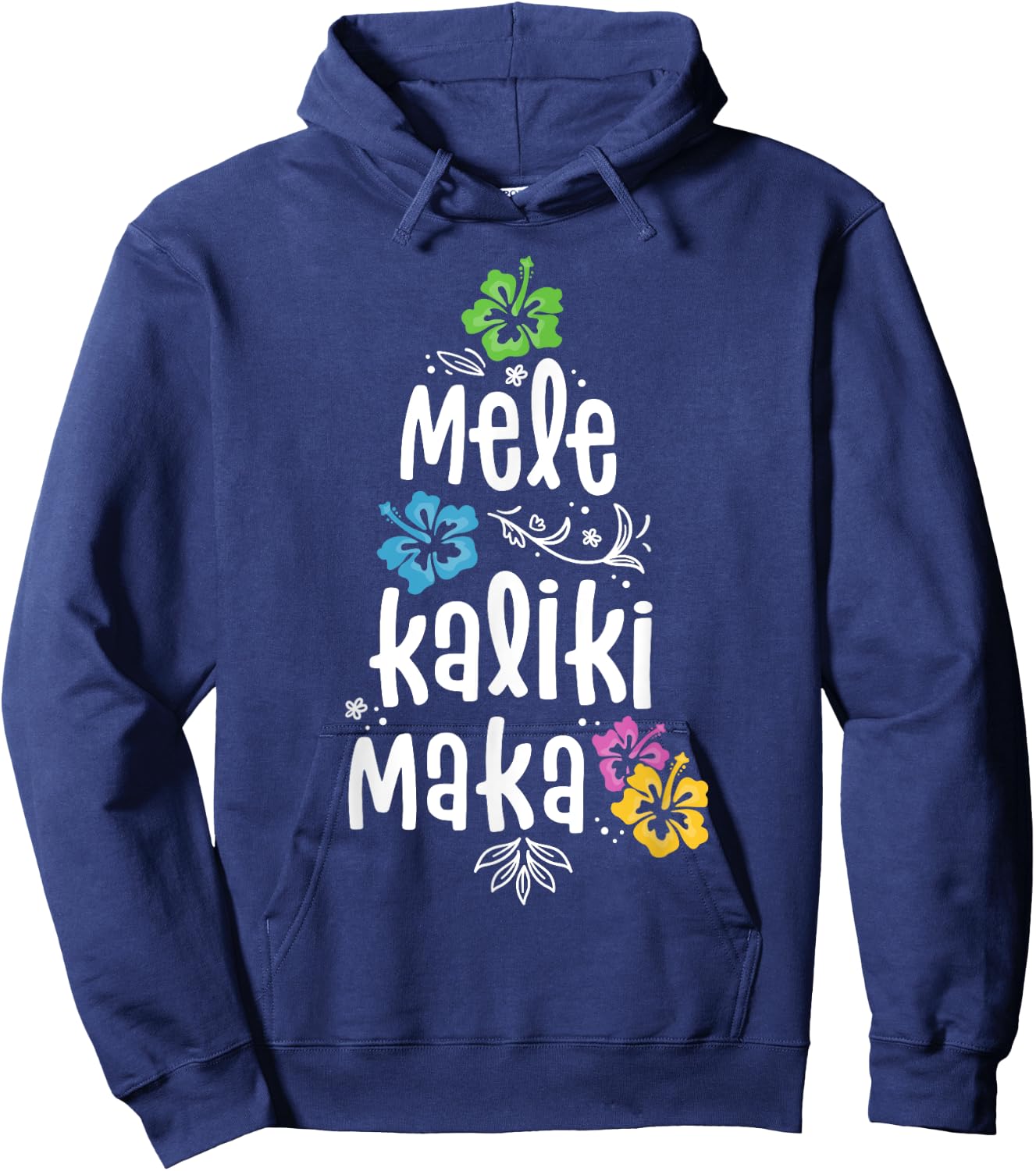 Mele Kalikimaka Christmas Shirts Hawaiian Xmas Vacation Hoodie - Hoodie | Navy