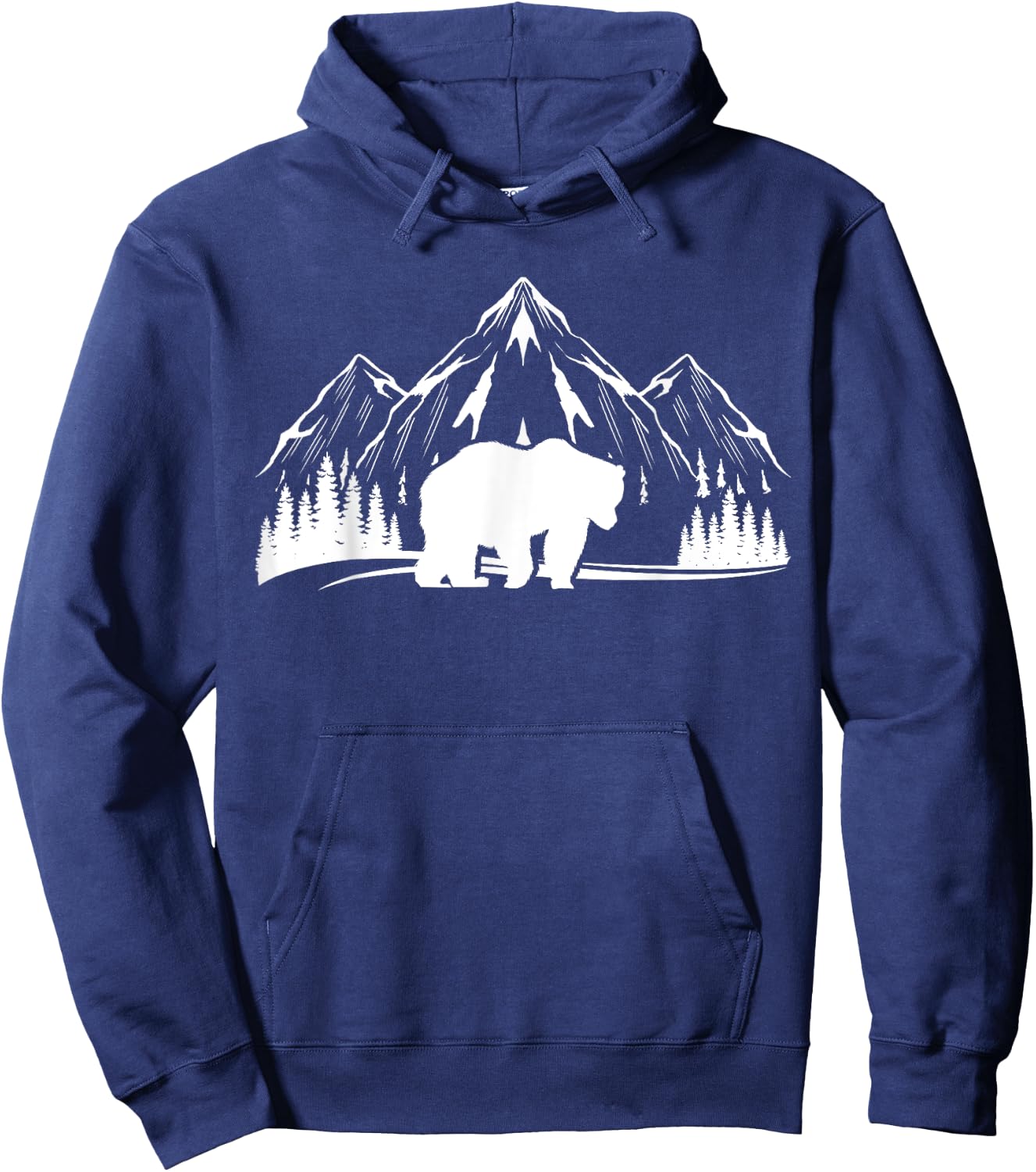 Wildlife Animal Bear Nature Trees Outdoor Mountains Forest Hoodie - Hoodie | Navy
