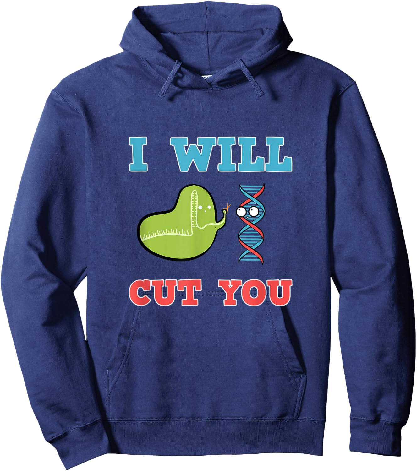 Cool Crispr Gene Editing Cas 9 Bacterium DNA Biotechnology Hoodie - Hoodie | Navy