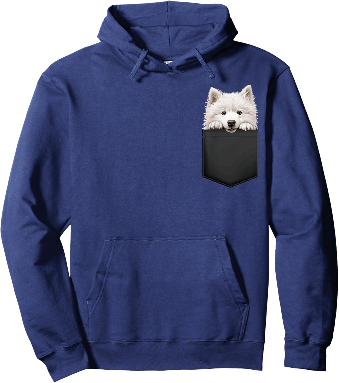 Funny Samoyed Puppy Dog In Pocket Cute Pet Lover Hoodie - Hoodie | Navy