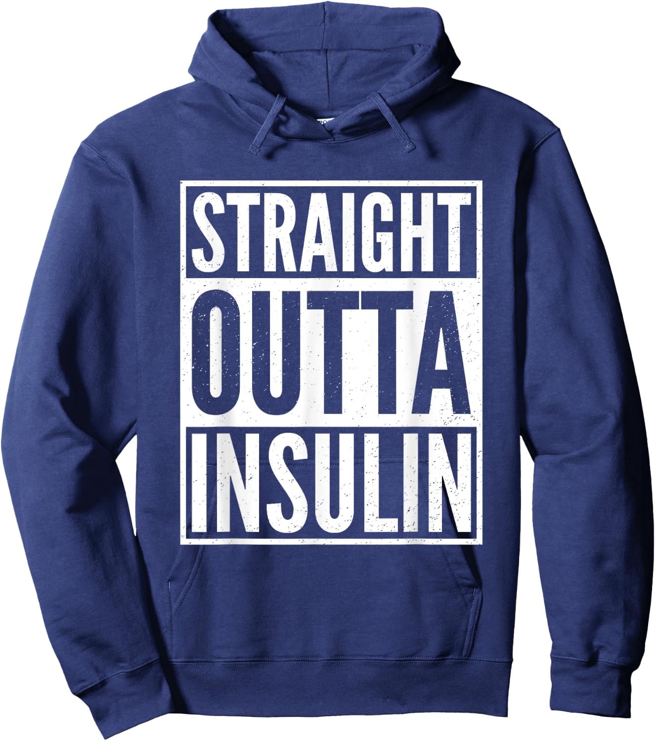 Straight Outta Insulin Funny Diabetes Awareness Diabetic Hoodie - Hoodie | Navy