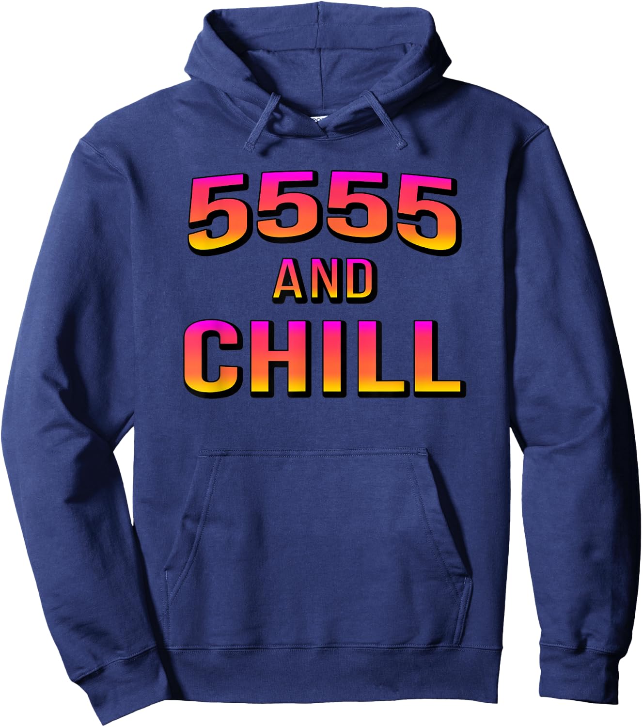 5555 And Chill HEX Crypto Stake Cryptocurrency Investor Hoodie - Hoodie | Navy