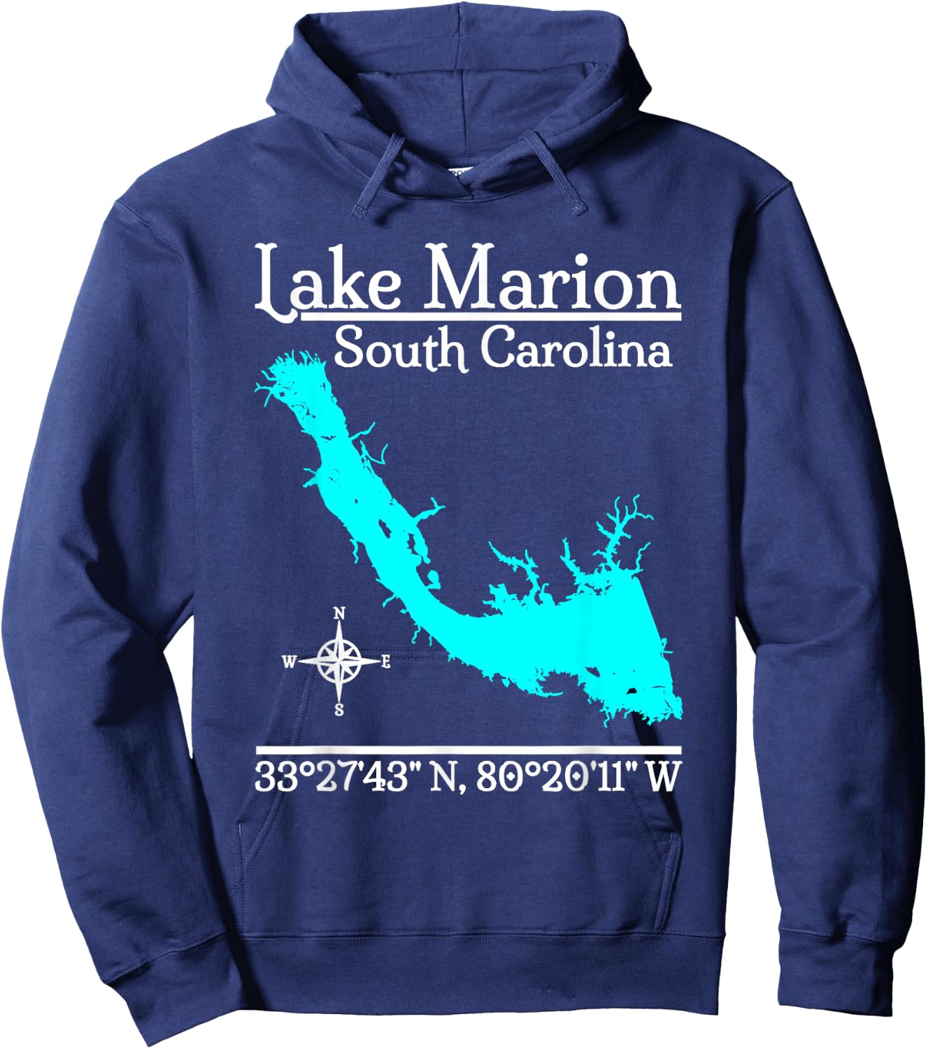 Lake Marion - South Carolina Hoodie - Hoodie | Navy