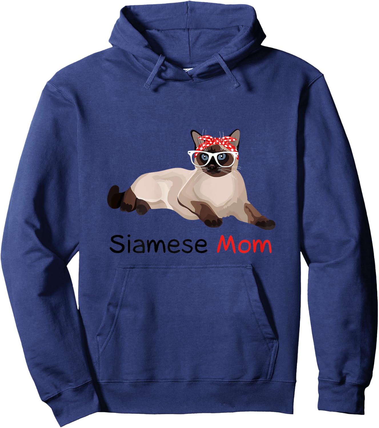 Siamese Cat Mom Kitten Siamese Cat Hoodie - Hoodie | Navy
