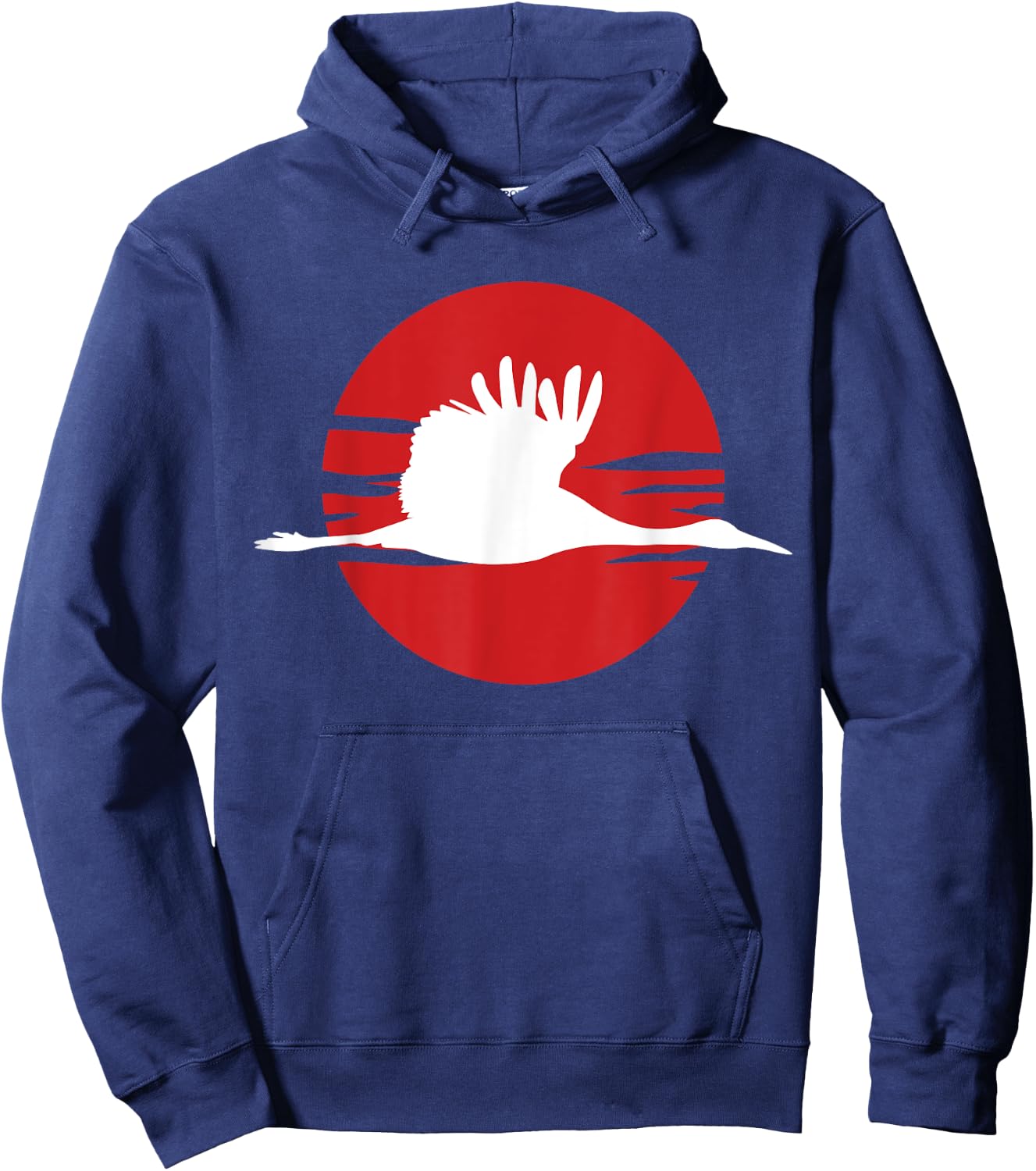 Crane Bird Sandhill Crane Hoodie - Hoodie | Navy
