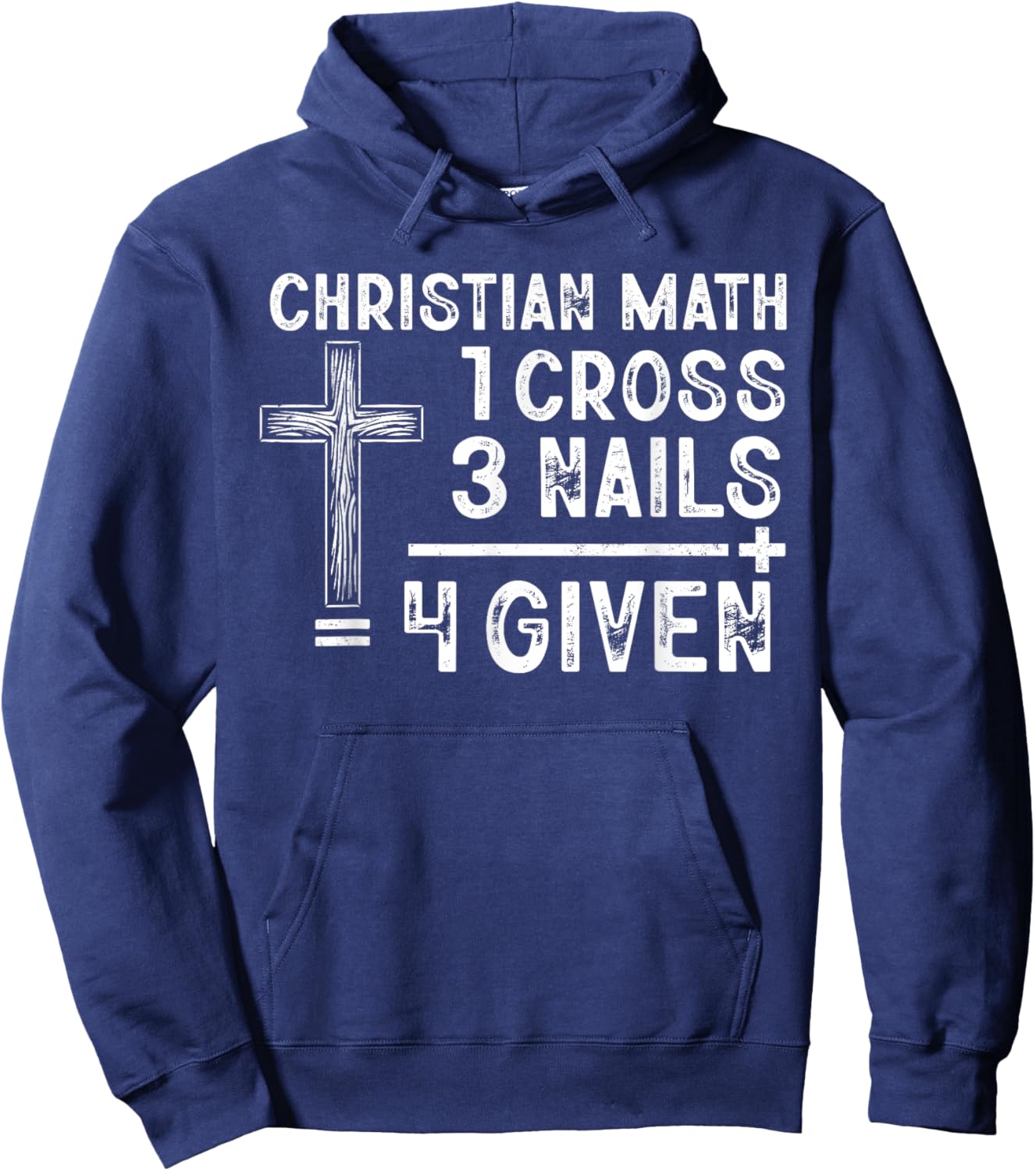 Christian Math Funny Christ Follower Religion Math Lover Hoodie - Hoodie | Navy