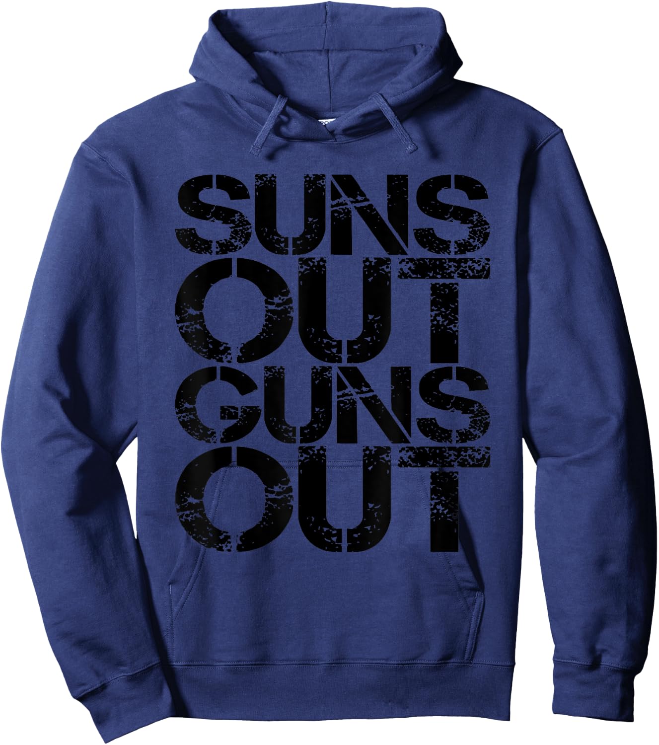 Suns Out Guns Out Workout Funny Gym Muscle Exercise Sunsout Hoodie - Hoodie | Navy