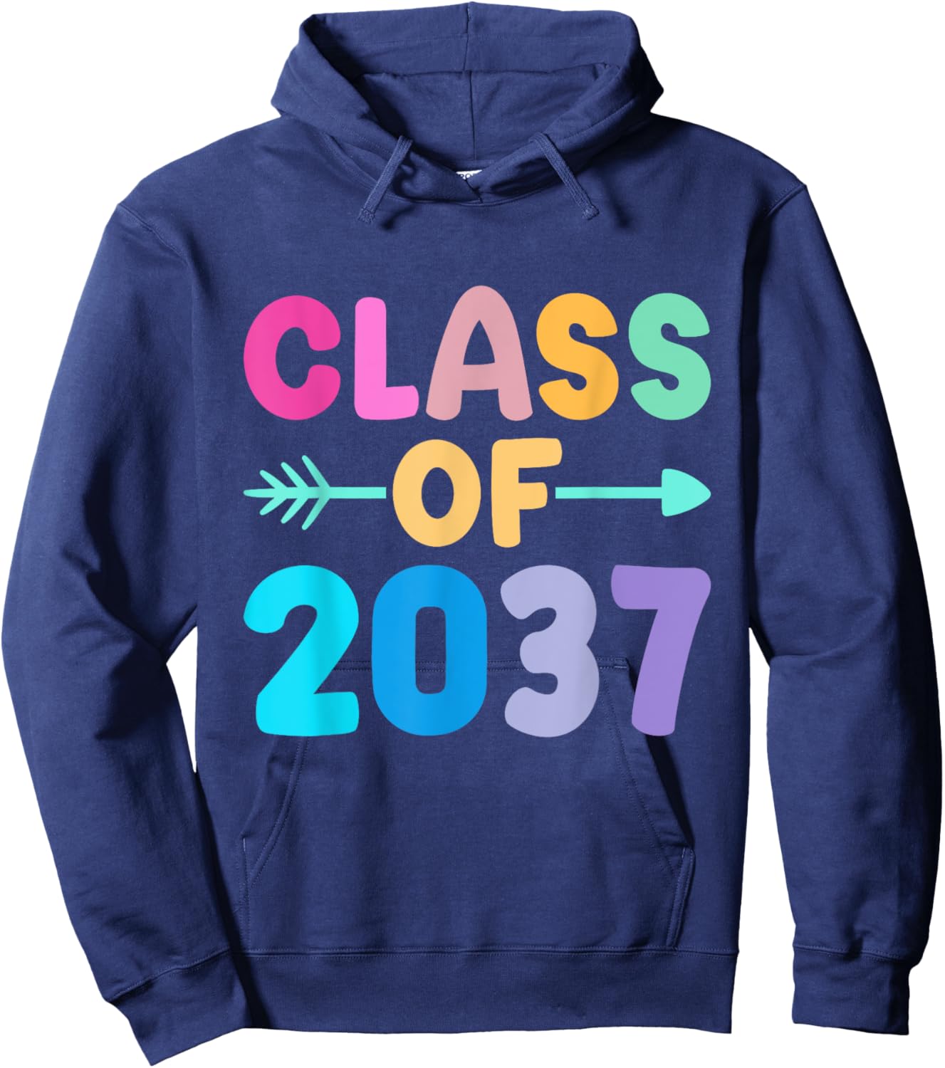 Class of 2037 grow with me kindergarten to graduate Hoodie - Hoodie | Navy