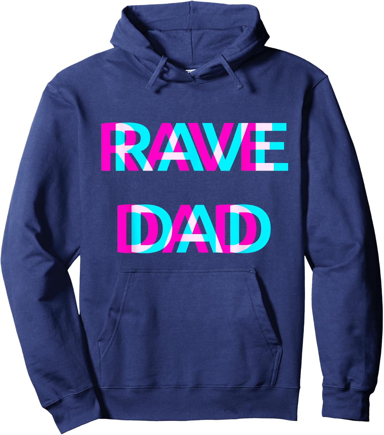 Rave Dad Techno EDM Music Festival Father Daddy Raver Hoodie - Hoodie | Navy
