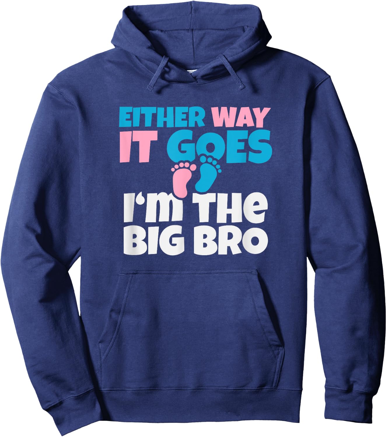 Baby Announcement to Big Brother , Gender Reveal Shirt Gift Hoodie - Hoodie | Navy