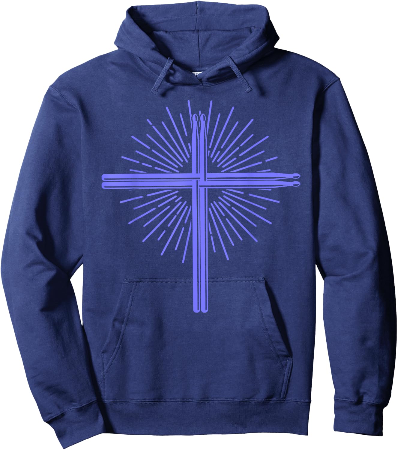 Cool Drumsticks Christian Cross Drummer Gift Women Hoodie - Hoodie | Navy