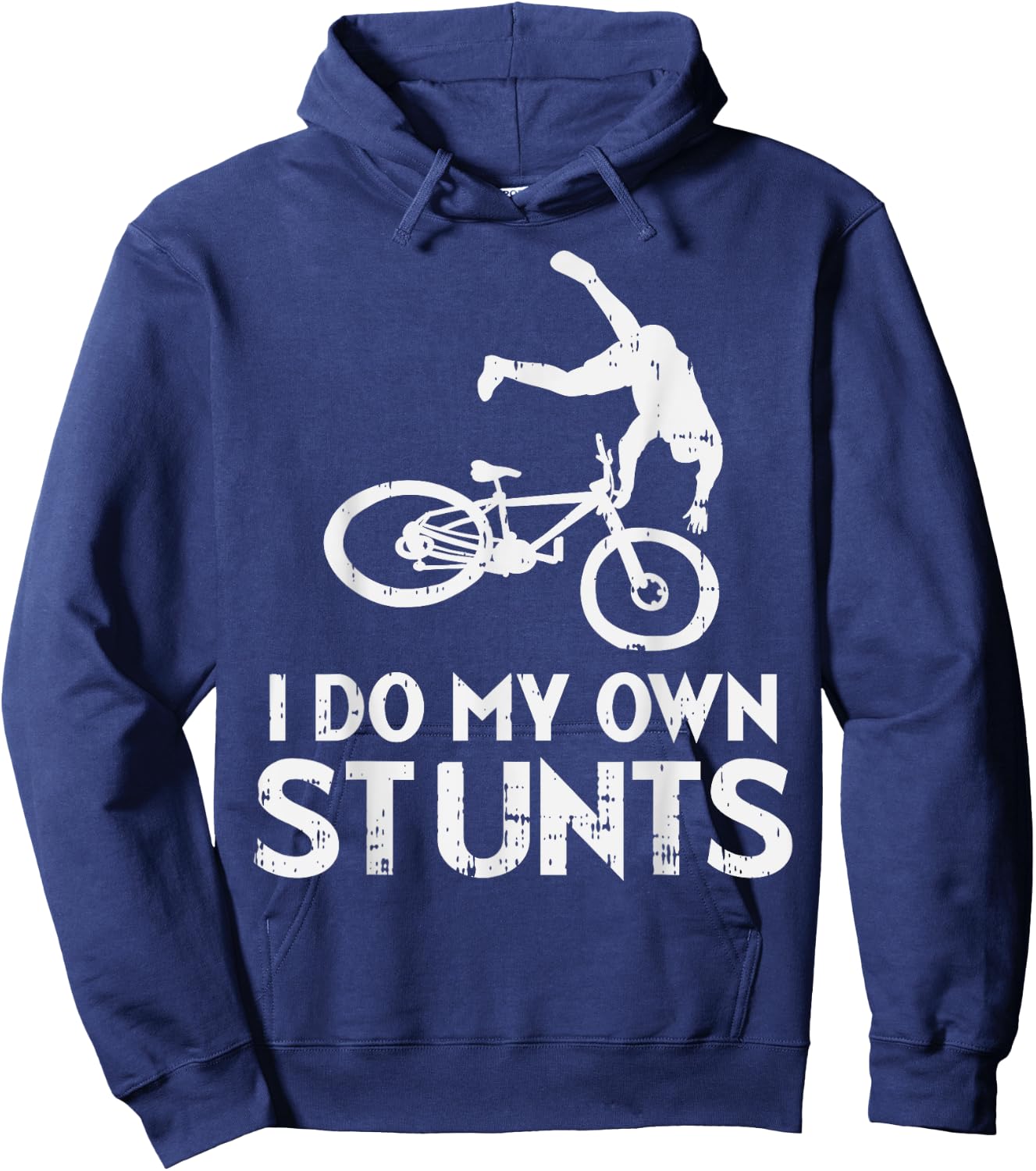 Do My Own Stunts Bike Funny Broken Bone Biker Cyclist Gift Hoodie - Hoodie | Navy
