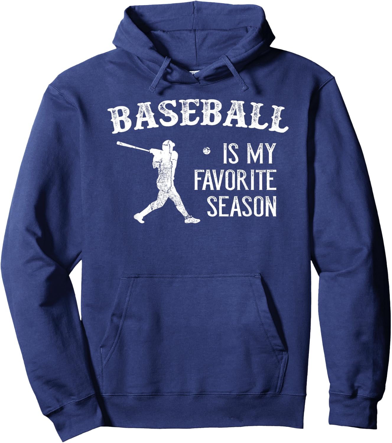 Vintage Baseball Favorite Season Hoodie - Hoodie | Navy