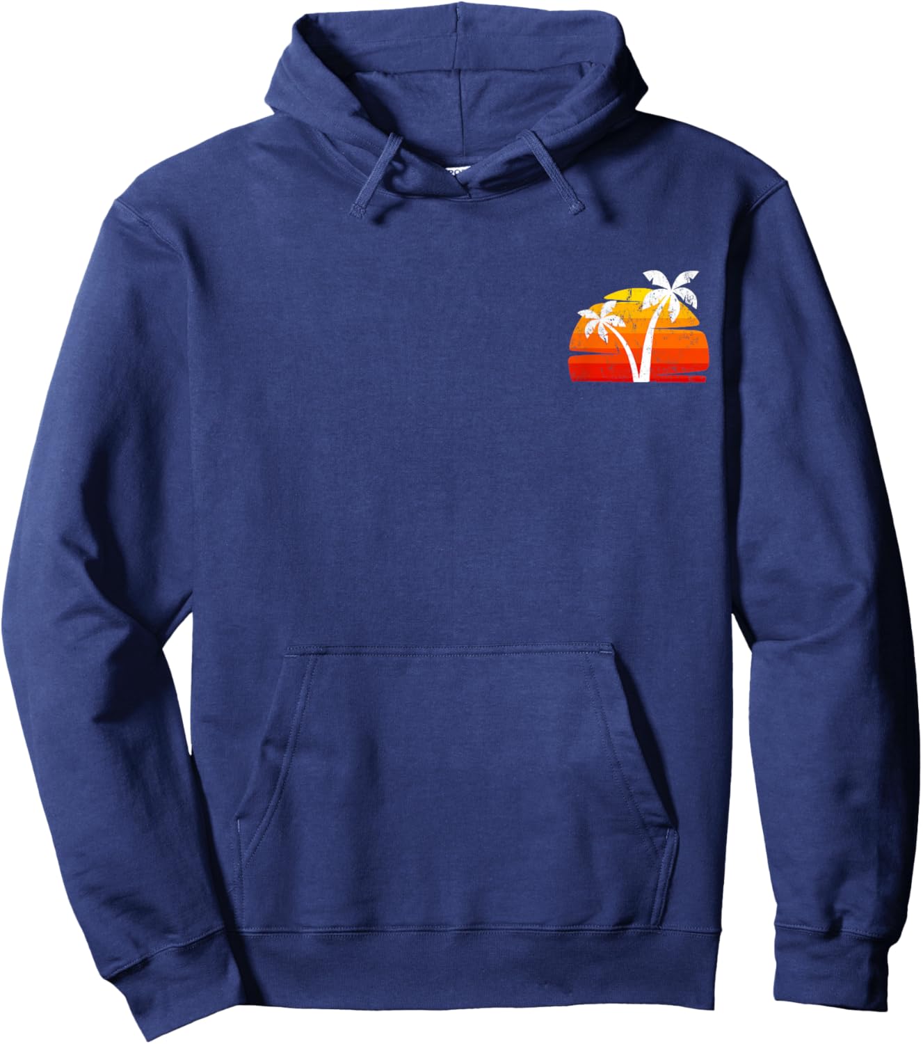 Cool Summer Sunset Vacation Men Women Beach Palm Trees Hoodie - Hoodie | Navy