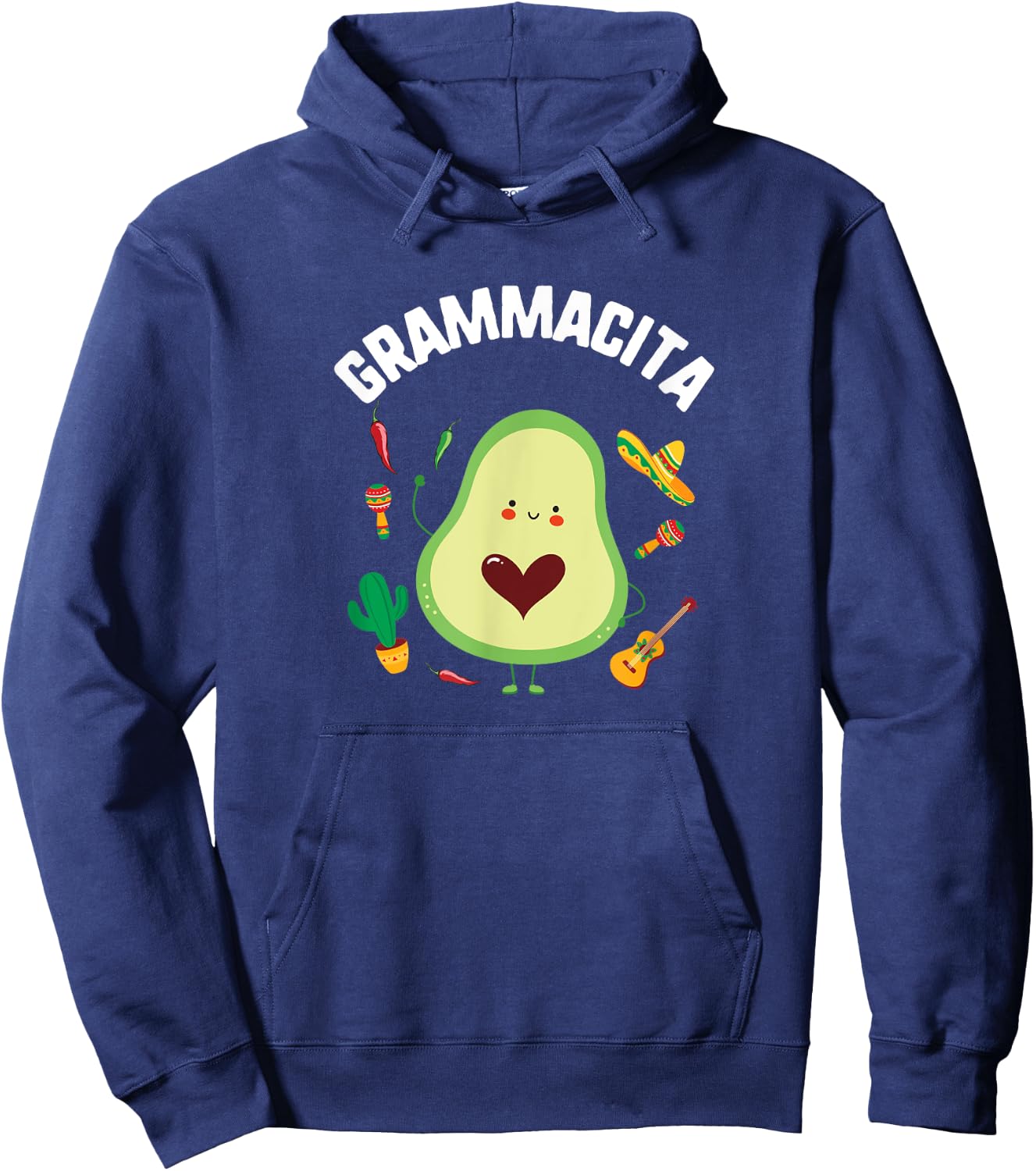 Cinco De Mayo Grammacita Guacamole Avocado Grandma Mexican Hoodie - Hoodie | Navy