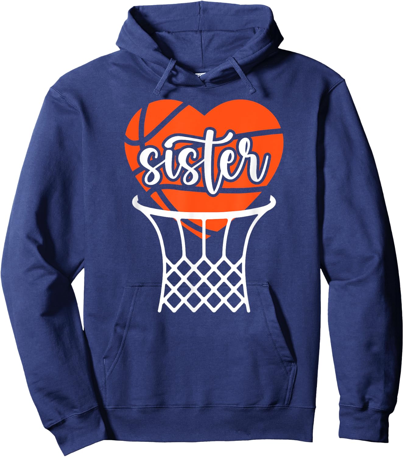 Basketball Sister Basketball Player's Sister Basketball Sis Hoodie - Hoodie | Navy