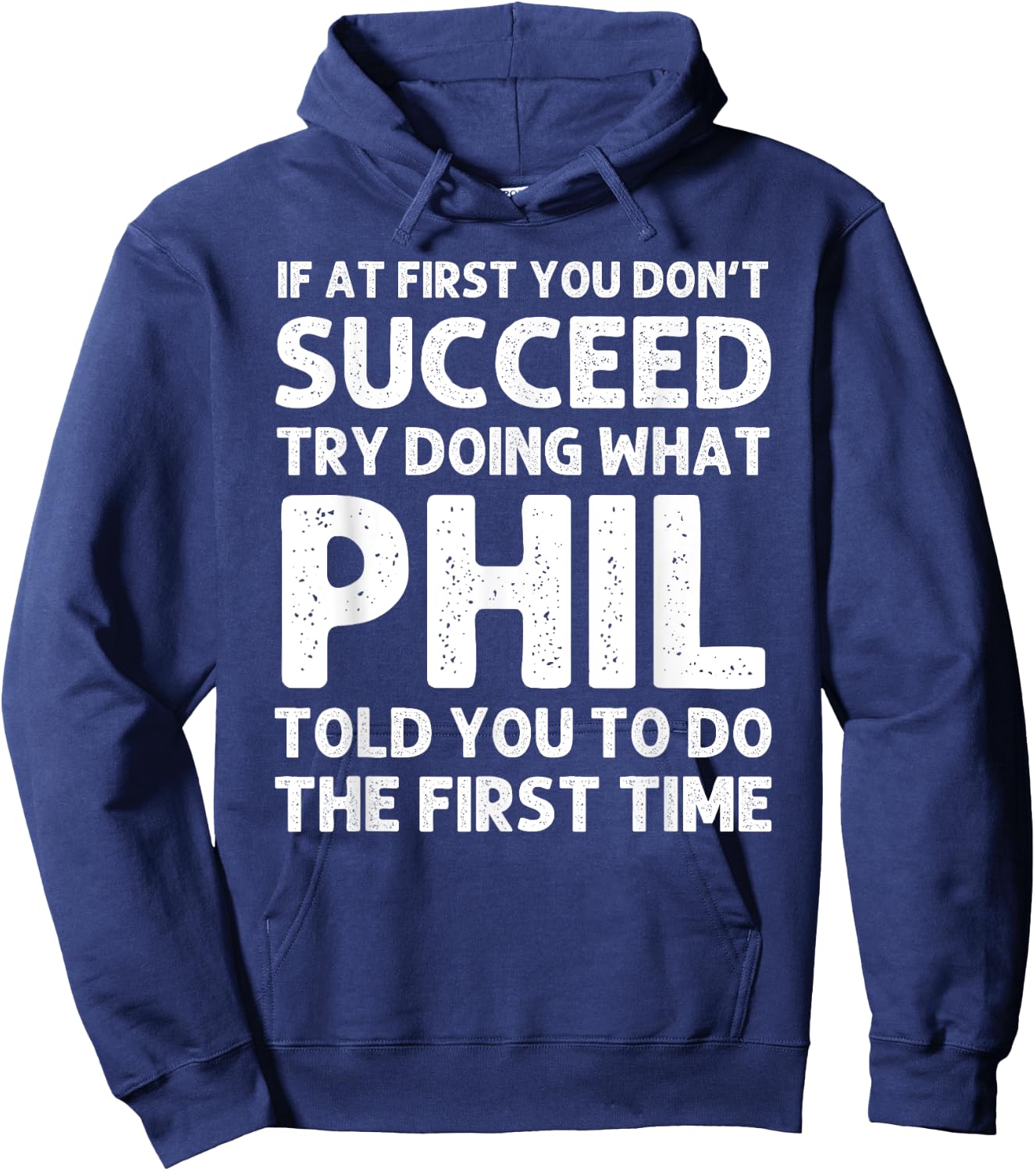 PHIL Gift Name Personalized Birthday Funny Christmas Joke Hoodie - Hoodie | Navy