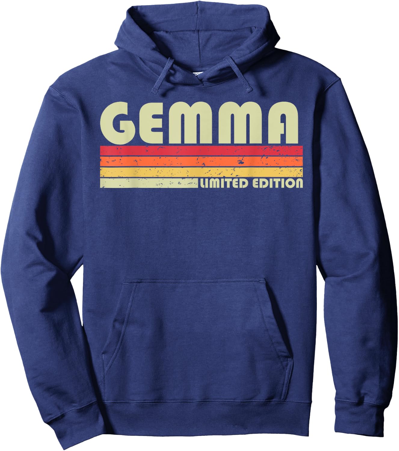 GEMMA Name Personalized Retro Vintage 80s 90s Birthday Hoodie - Hoodie | Navy