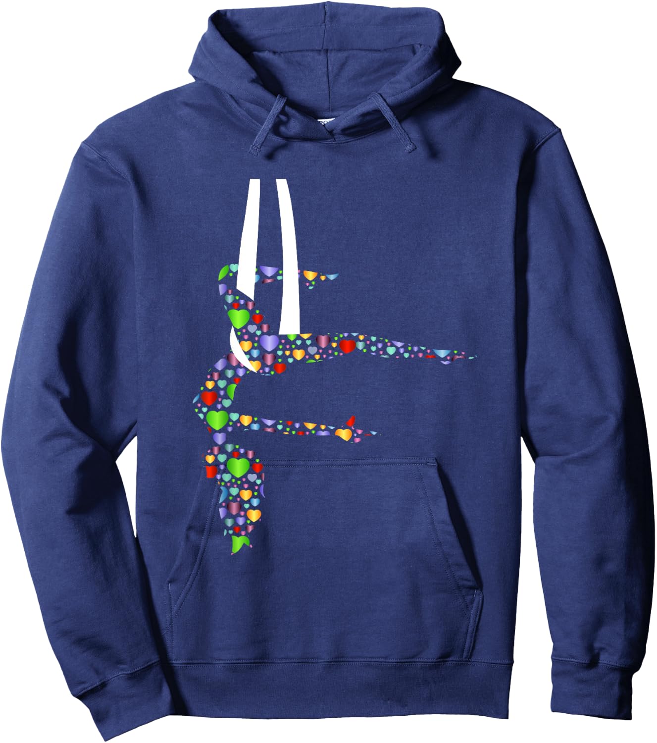 Aerial Yoga Hearts Lover Gift Aerialist Yogi Dance Gifts Hoodie - Hoodie | Navy