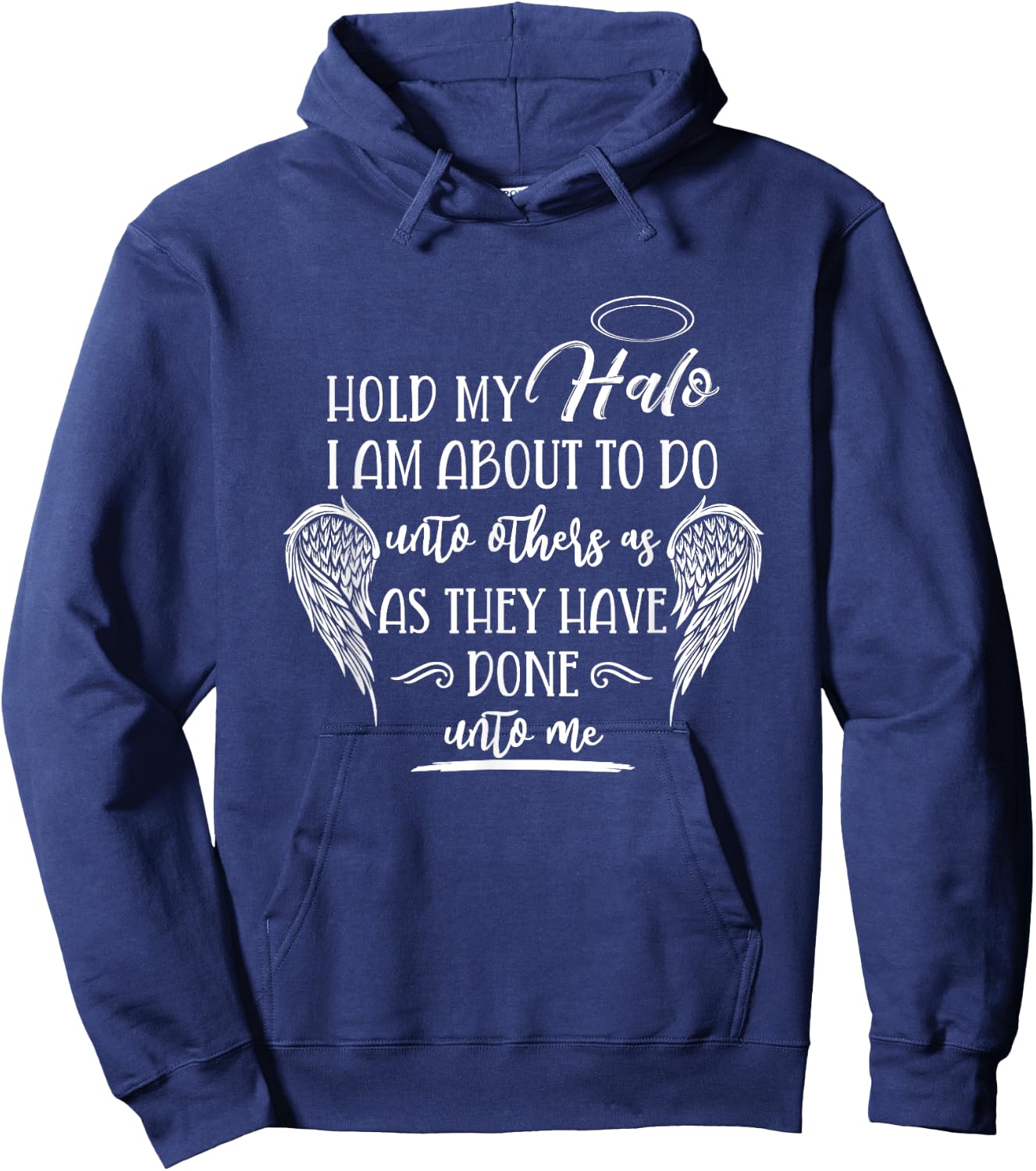 Hold My Halo Cute Funny Faith Bible Quote Christian Hoodie - Hoodie | Navy